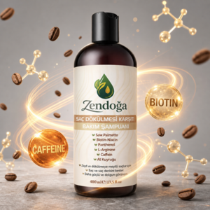 zendoğa yoğun biotin & kafein kompleks dökülme karşıtı Şampuan doğal, sülfatsız & tuzsuz 400 ml