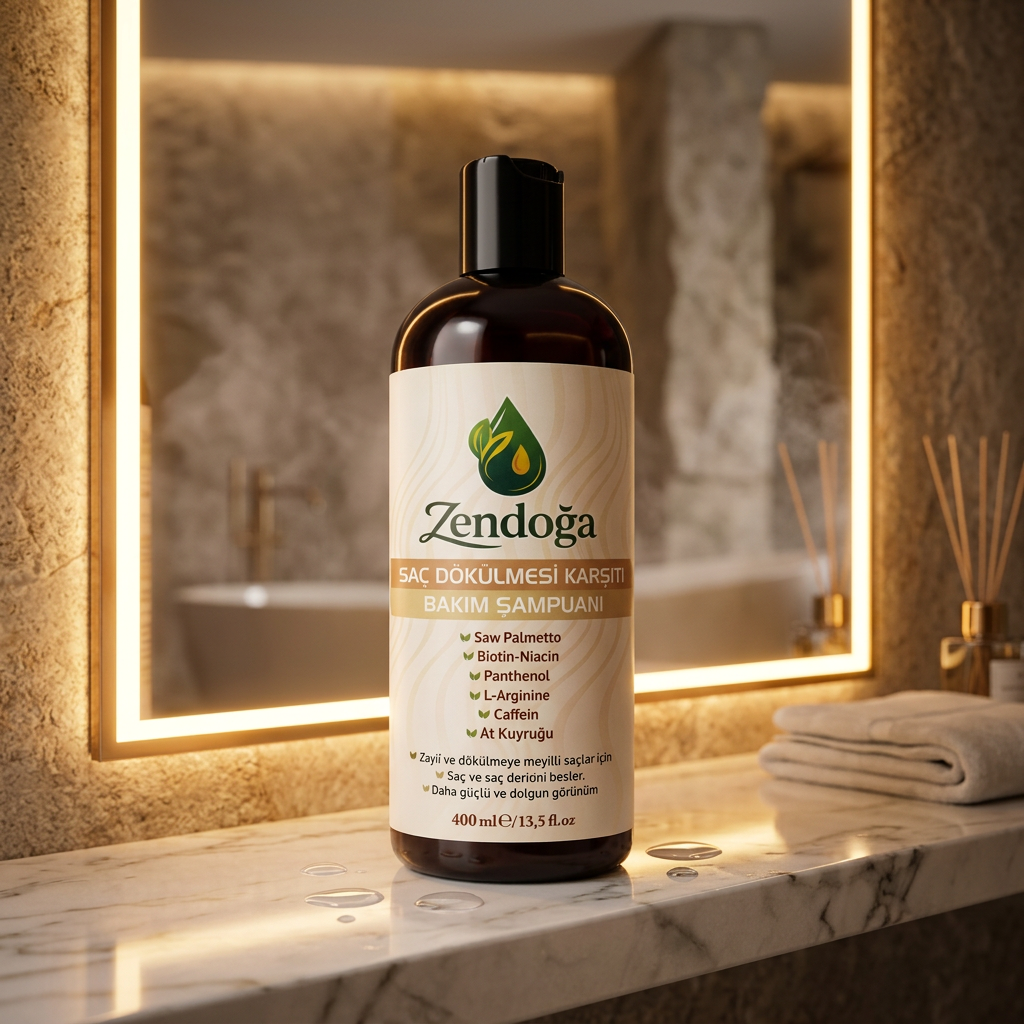zendoğa yoğun biotin & kafein kompleks dökülme karşıtı Şampuan doğal, sülfatsız & tuzsuz 400 ml